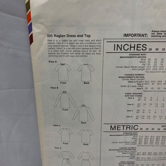1981 Stretch and Sew Raglan Dress and Top Design Patterns by Ann Person - Picture 6 of 9